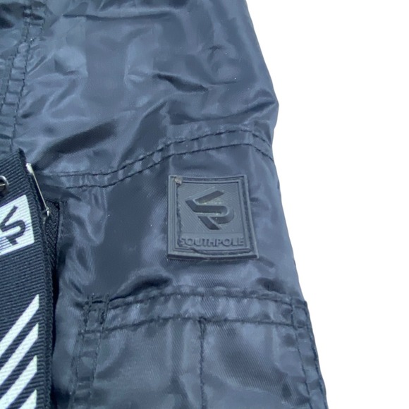 South Pole Jacket Mens 3XL Black Bomber MA-1 Flight Zip Pocket Streetwear - Picture 9 of 13